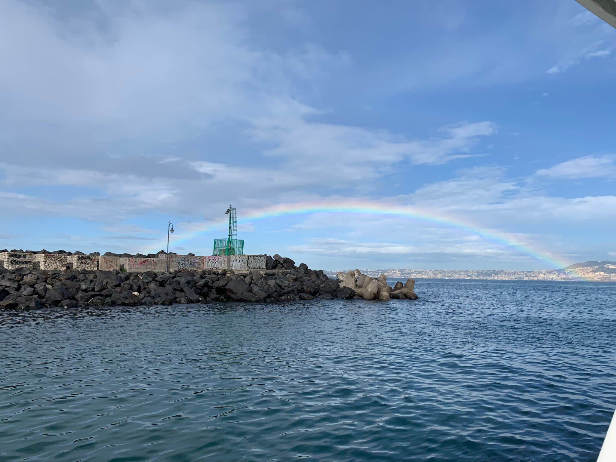 Rainbow at the port